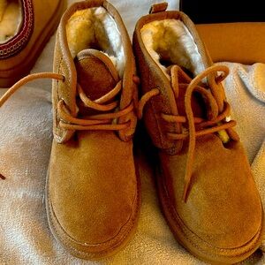 Uggs Winter Snow Boots FuzzyGo Cozy Suede Leather Cold Weather Warm Ankle Boots